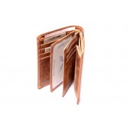 Men's leather wallet Hunters Mayank PKP018 brown