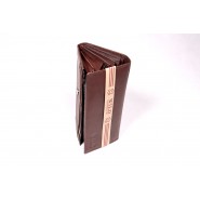 Women's leather wallet Wild Nastasiya DP007 black, brown