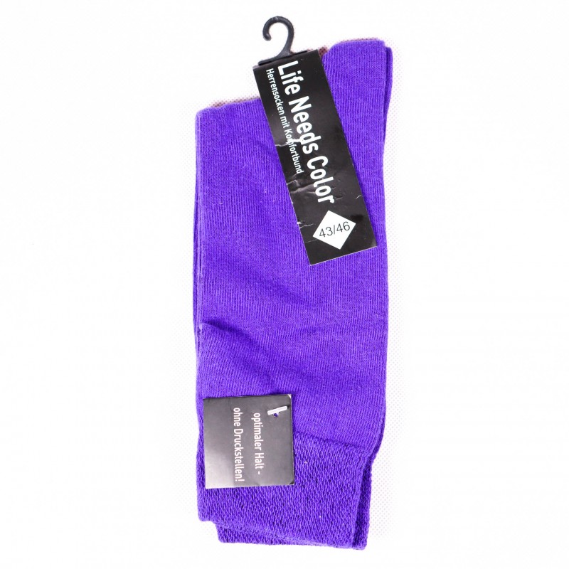 Pánske bavlnené ponožky Life needs color PBP009 fialová