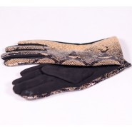 Zimné dámske textilné rukavice Heli ZRD017 khaki, béžová, hneda