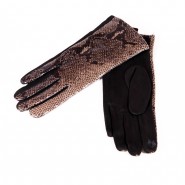 Zimní dámské textilní rukavice Heli ZRD017 khaki, béžová, hnědá
