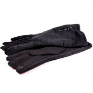 Winter women's textile gloves Laina ZRD007 black, gray