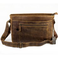 Men's leather bag Green wood Roberto L gw837 