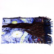 Dámská šála oboustranná Julieschoice Gogh2 SL015 modro-fialová