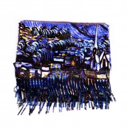 Women's scarf Julies Choice Gogh2 SL015 blue-violet