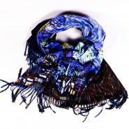 Women's scarf Julies Choice Gogh2 SL015 blue-violet